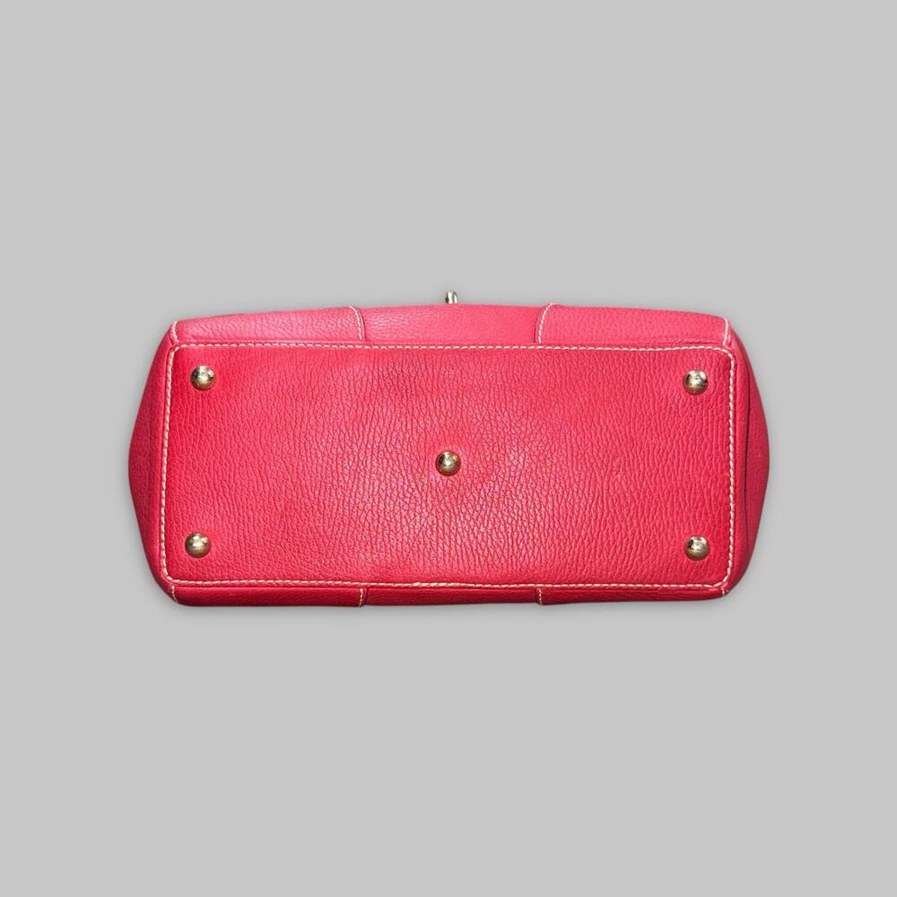 Vintage Dooney & Bourke Small Red Pebble Leather Shoulder Bag - Picture 4 of 8